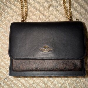 Coach Black and Brown Shoulder Bag